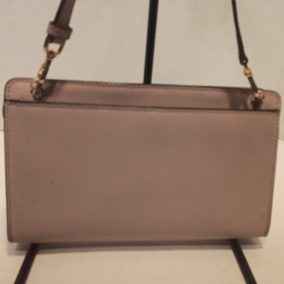 NWT MICHAEL KORS Jet Set Soft Pink Saffiano Leather Convertible Clutch-Crossbody - Picture 5 of 13